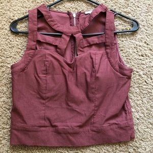 Maroon crop top